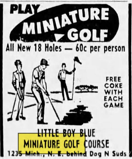 Little Boy Blue Miniature Golf - May 17 1969 Ad